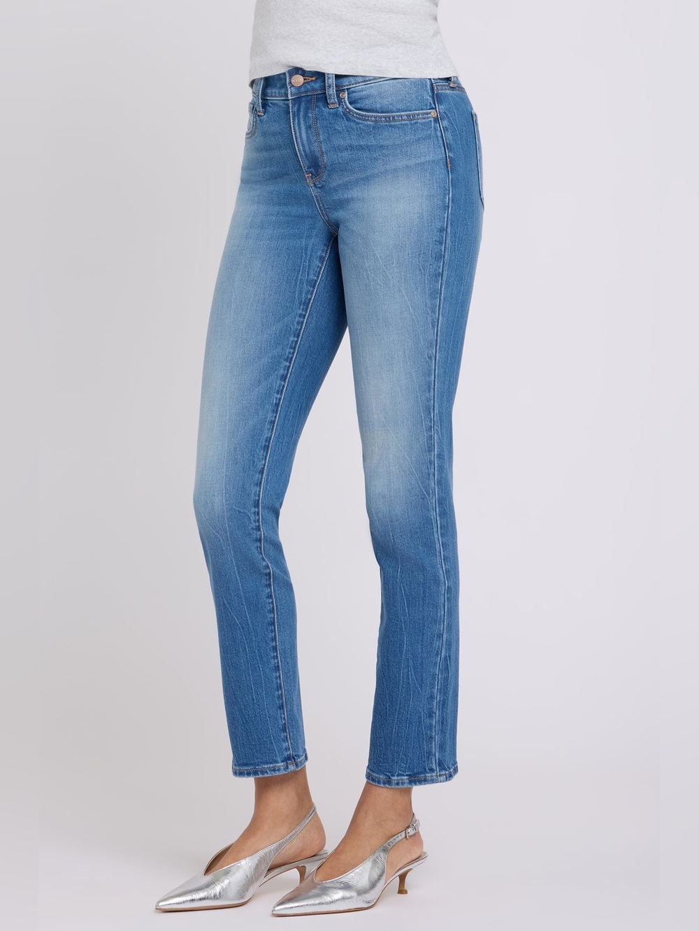 NYDJ Sheri Slim Straight Ankle Jeans, NWT - Size 6 - Picture 9 of 10